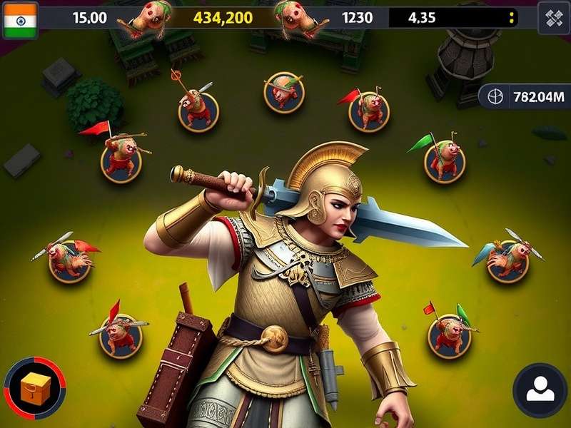 Cuncolim Conquest gameplay screenshot showing battle scene